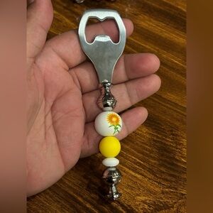 Sunflower Beaded Bottle Opener